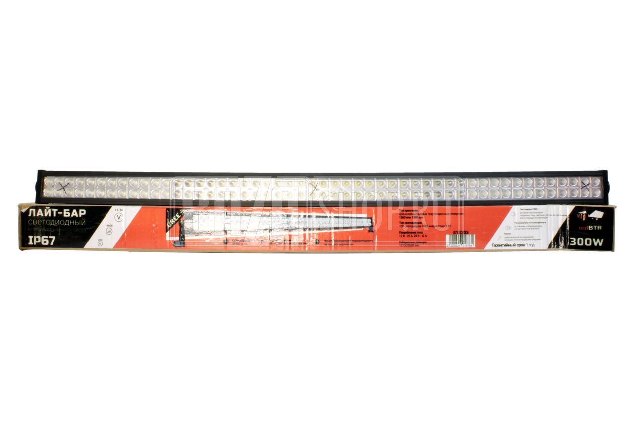 Лайт-бар светодиодный (балка) КОМБО 300W (3W*100) 2-рядный 131см, IP67 "redBTR"** / 813303